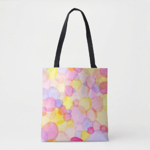 Polka Dot Splash: Colourful Watercolor Tote Bag