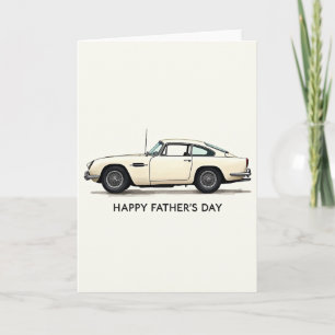 Polka Dot Sports Coupe Fathers Day Card