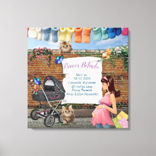 Polka-dot Street Art Scene Canvas Print