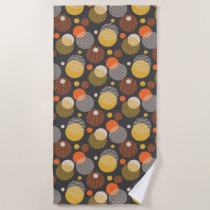 Polka Dot Stripe Pattern Beach Towel