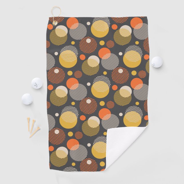 Polka Dot Stripe Pattern Golf Towel (InSitu)