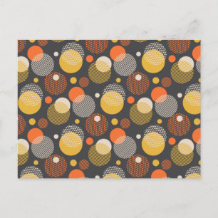 Polka Dot Stripe Pattern Holiday Postcard