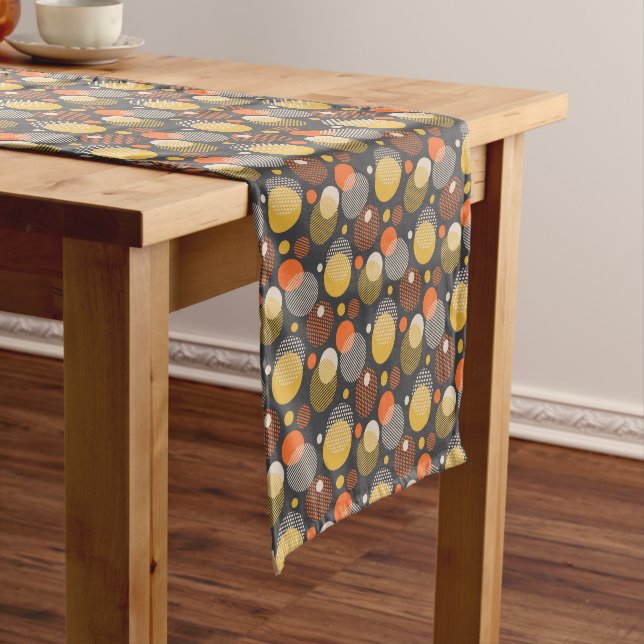 Polka Dot Stripe Pattern Short Table Runner (In Situ)
