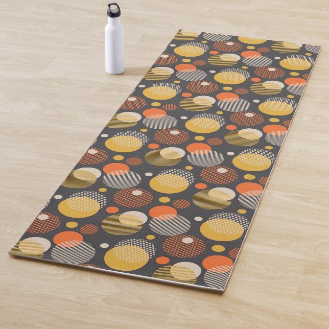 Polka Dot Stripe Pattern Yoga Mat (In Situ)