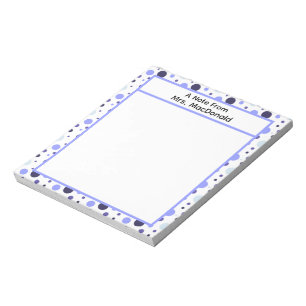 Polka dot teacher appreciation gift notepad