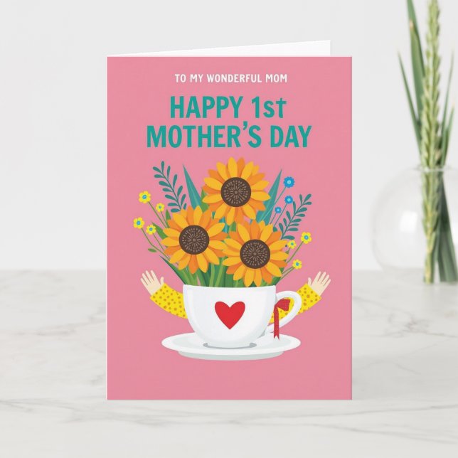 Polka Dot Teacup Card (Front)