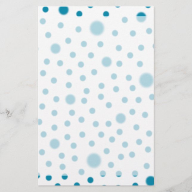 Polka Dot Teal Writing Paper (Front)