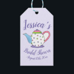Polka Dot Teapot Afternoon Tea Bridal Baby Shower Gift Tags<br><div class="desc">Gift tag design features an original marker illustration of a pastel polka dot teapot. Just personalise with your bridal shower or event information. This illustration is also available on other products, including coordinating party products and decor. Don't see what you're looking for? Need help with customisation? Contact Rebecca to have...</div>