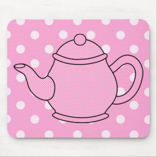 Polka Dot Teapot V4 Mouse Pad