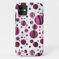 Polka Dot Tiger Hot Pink and Black Print