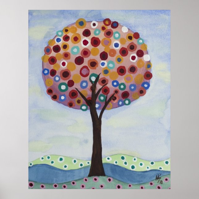 Polka Dot Tree by Heather Saulsbury Poster (Front)