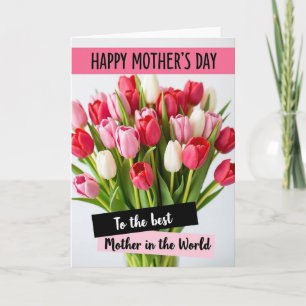 Polka Dot Tulip Bouquet Card
