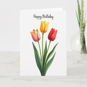 Polka Dot Tulip Trio Card