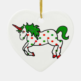 Polka-dot Unicornament Ceramic Tree Decoration