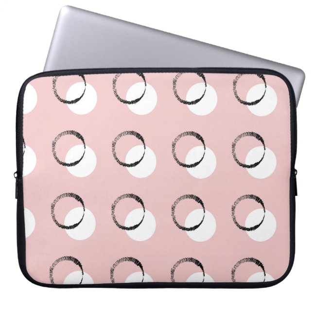 Polka dot, versatile seamless pattern laptop sleeve (Front)
