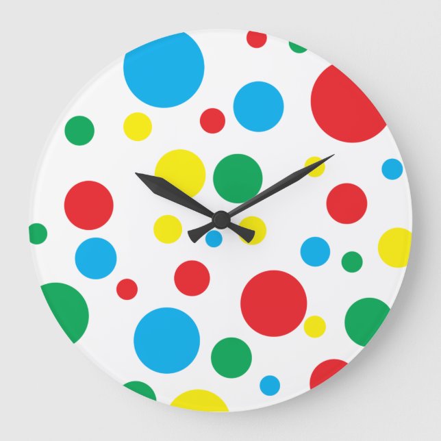 Polka Dot Wall Clock (Front)