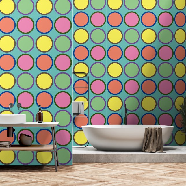 Polka dot wallpaper (Bathroom)