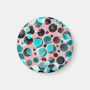 Polka dot watercolor, abstract pattern. magnet