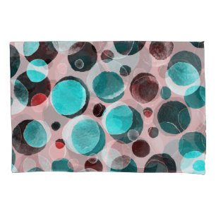 Polka dot watercolor, abstract pattern. pillowcase