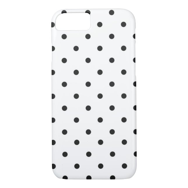 Polka Dot White & Black Case-Mate iPhone Case (Back)