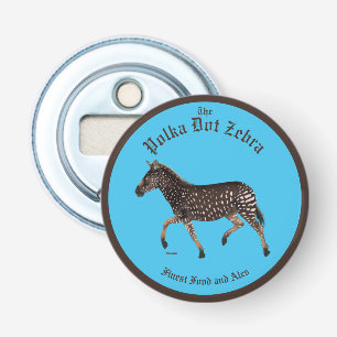 Polka Dot Zebra English Pub Bottle Opener