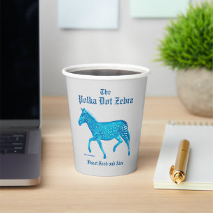 Polka Dot Zebra English Pub Paper Cups