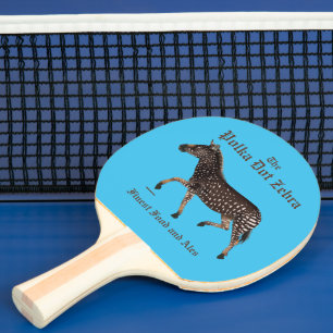 Polka Dot Zebra English Pub Ping Pong Paddle