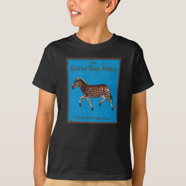 Polka Dot Zebra English Pub T-Shirt (Front)
