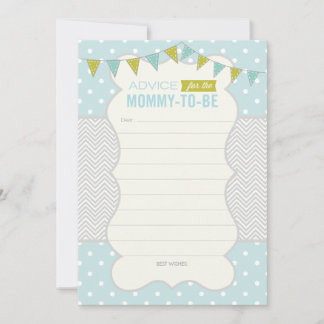 Polka Dota and Chevron Baby Shower Advice Card