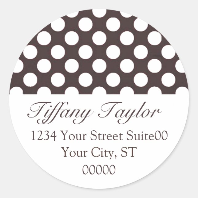 Polka-Dots Address Sticker (Front)