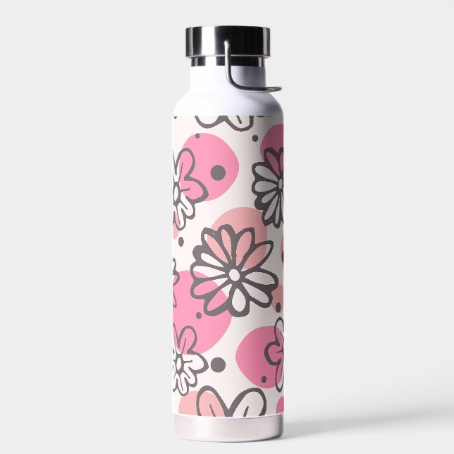 Polka Dots and floral Water Bottle (Left)