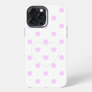 Polka Dots and Hearts 4 - Weiß - cute girly iPhone 13 Pro Max Case