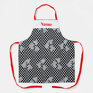 Polka Dots And Leaves Apron