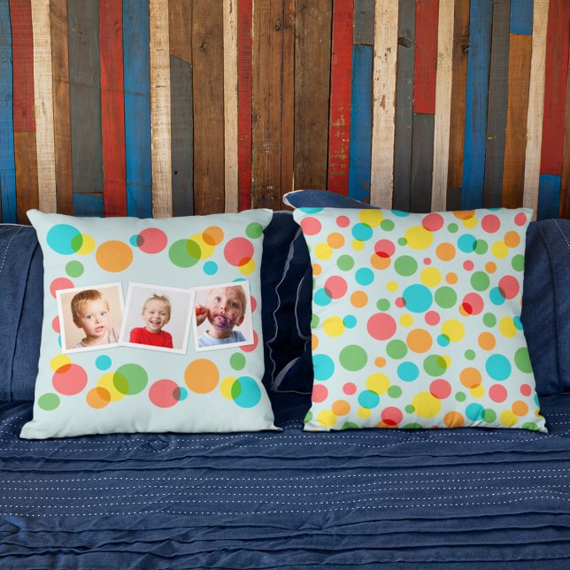Polka Dots and Photos Custom Cushion (Creator Uploaded)