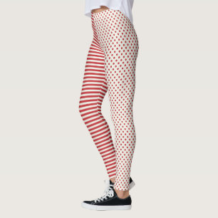 Polka Dots And Stripes Christmas Pattern Leggings