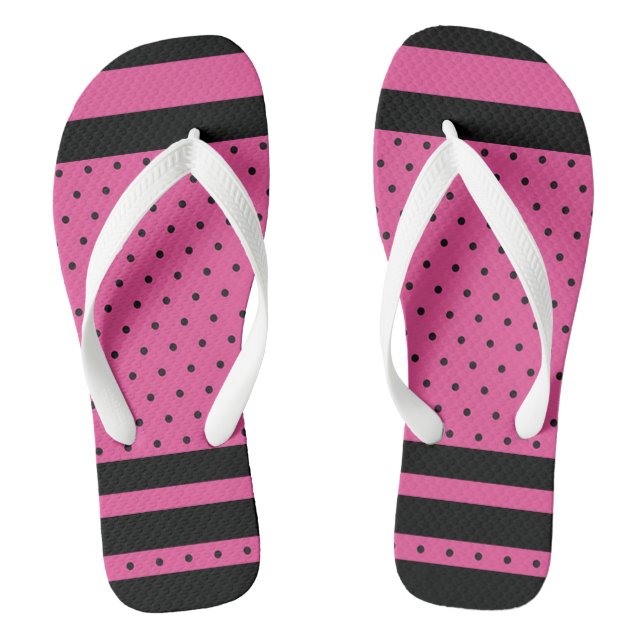 Polka Dots and Stripes Jandals (Footbed)