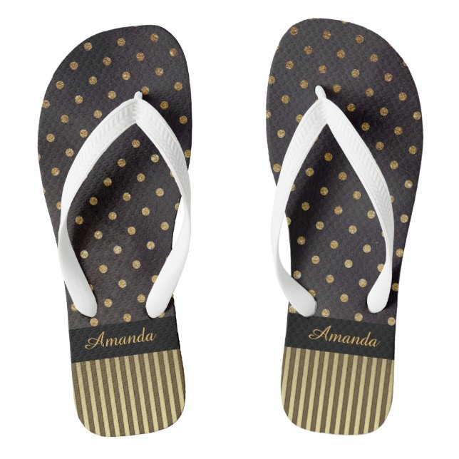 Polka Dots and Stripes Jandals (Footbed)