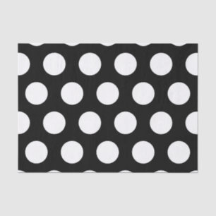 Polka Dots Black and White Tissue Paper