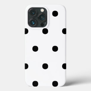 Polka dots Black white big bold elegant pattern iPhone 13 Pro Case