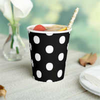 Polka dots Black white big bold elegant pattern