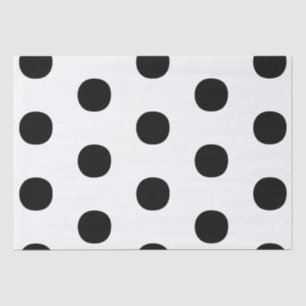 Polka dots Black white big bold elegant pattern Tissue Paper