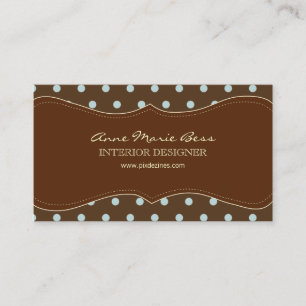 Polka Dots Blue Chocolate business cards