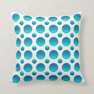 Polka dots blue element cushion