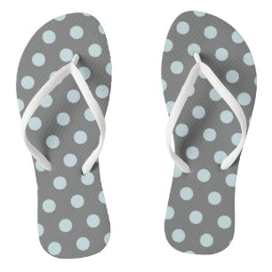 Polka Dots Blue Grey Jandals