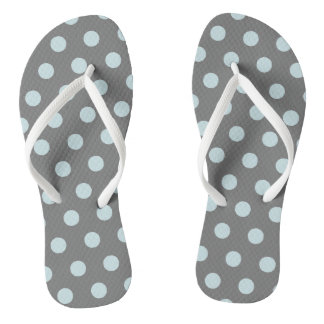 Polka Dots Blue Grey Jandals