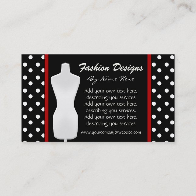 Polka Dots Business Card (Front)