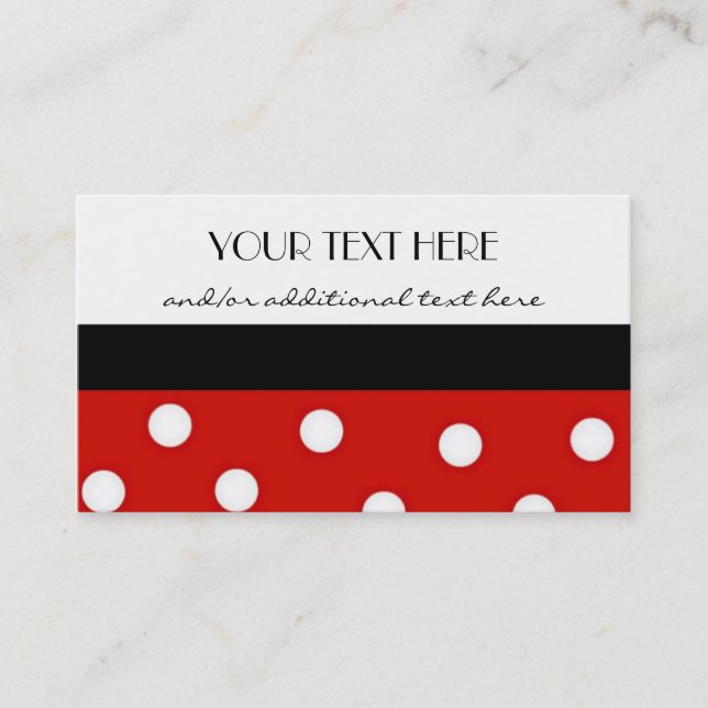 Polka Dots Business Card (Front)