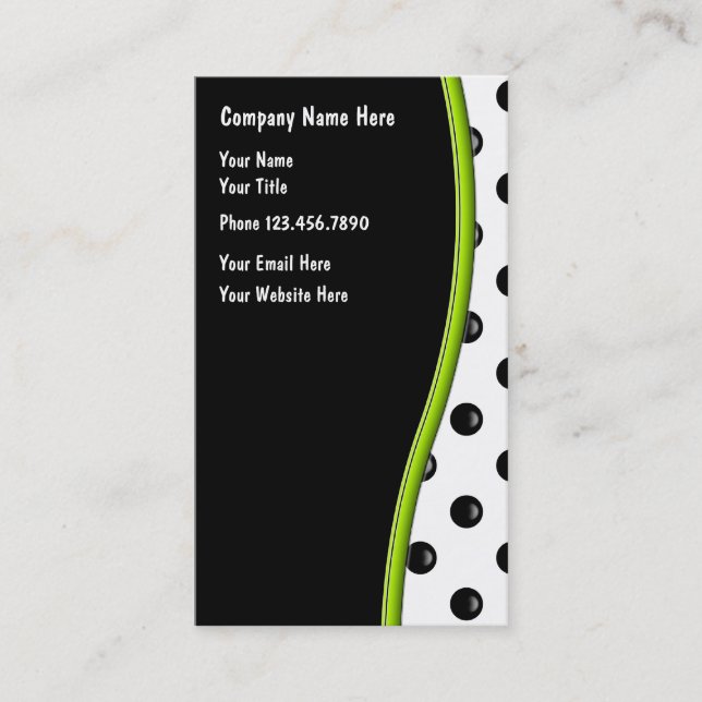 Polka Dots Business Cards (Front)