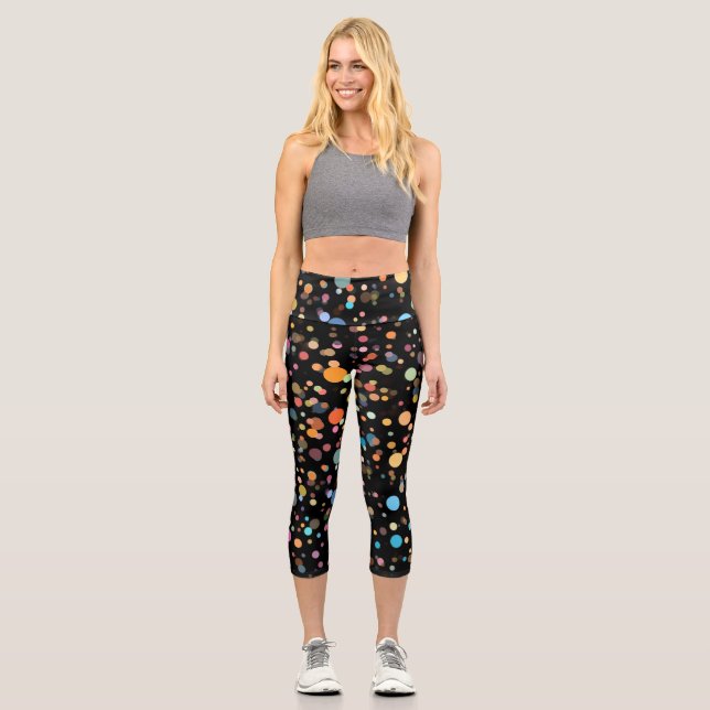Polka Dots Capri Leggings (Front)