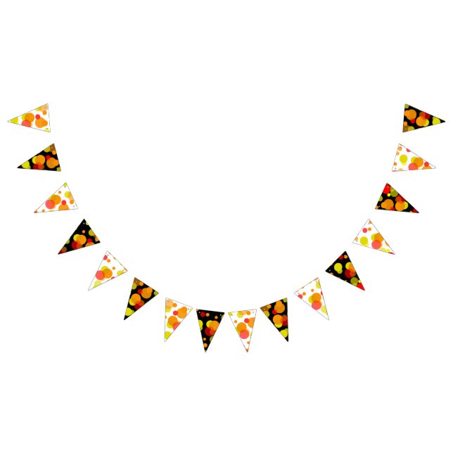 Polka Dots chaos coloured 2 + your backgr. Bunting (All)